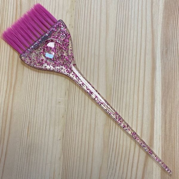 INGRID Hair Coloring Brush Wide PINK Glitter